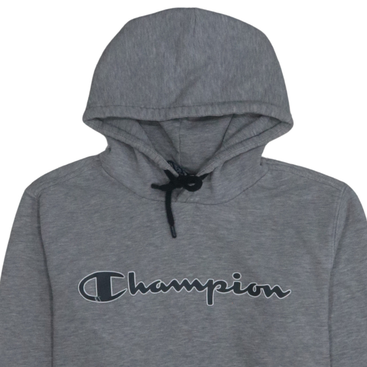 Champion Womens Grey Pullover Hoodie Medium Cotton Blend Logo