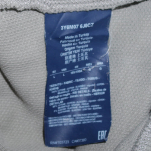Armani Jeans Men's Grey Full Zip Collared Knit Jumper Size L