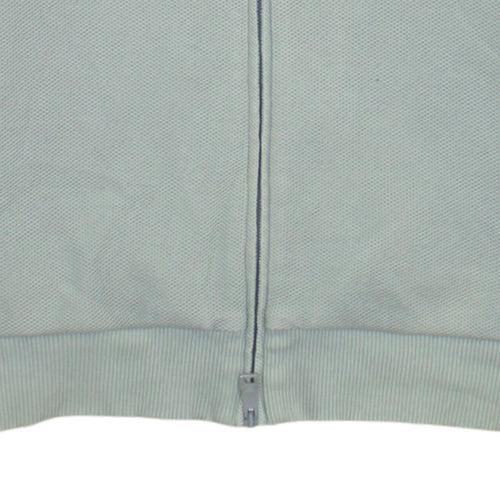 Armani Jeans Men's Grey Full Zip Collared Knit Jumper Size L