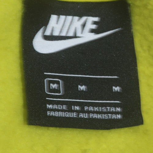 Nike Womens Yellow Crew Neck Pullover Sweatshirt M Cotton Blend