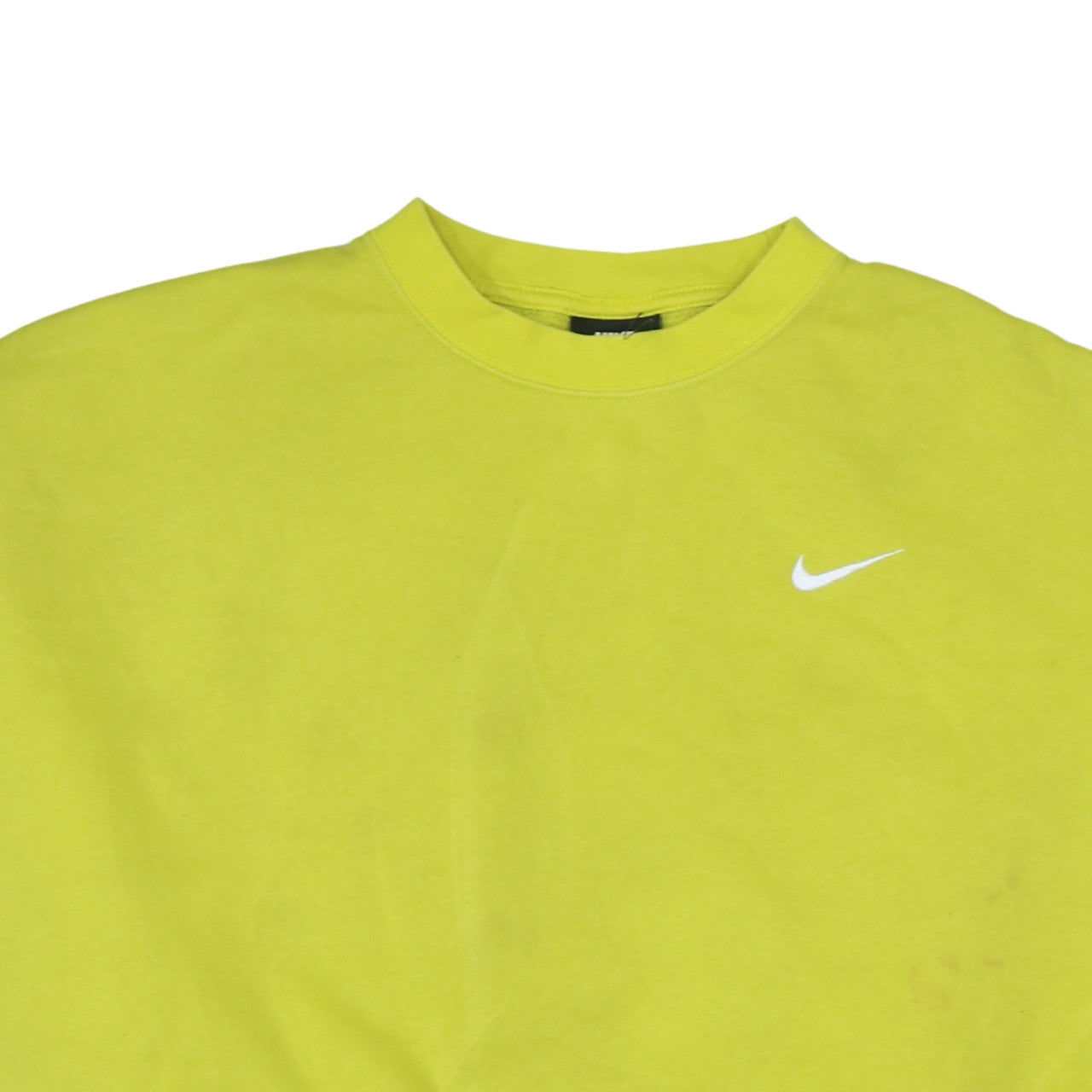 Nike Womens Yellow Crew Neck Pullover Sweatshirt M Cotton Blend