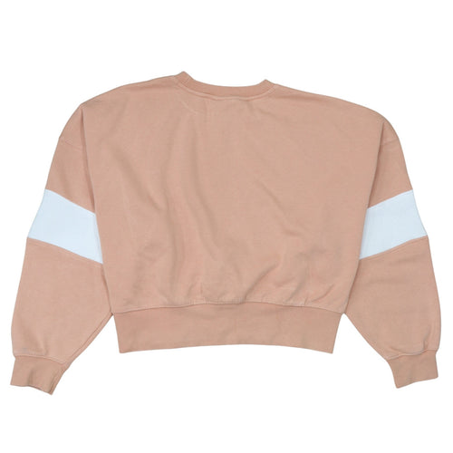 Adidas Womens Beige Crew Neck Long Sleeve Pullover Sweatshirt Size 6