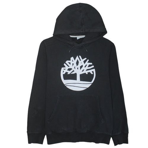 Timberland Men's Black Pullover Hoodie L Logo Outdoor Fleece