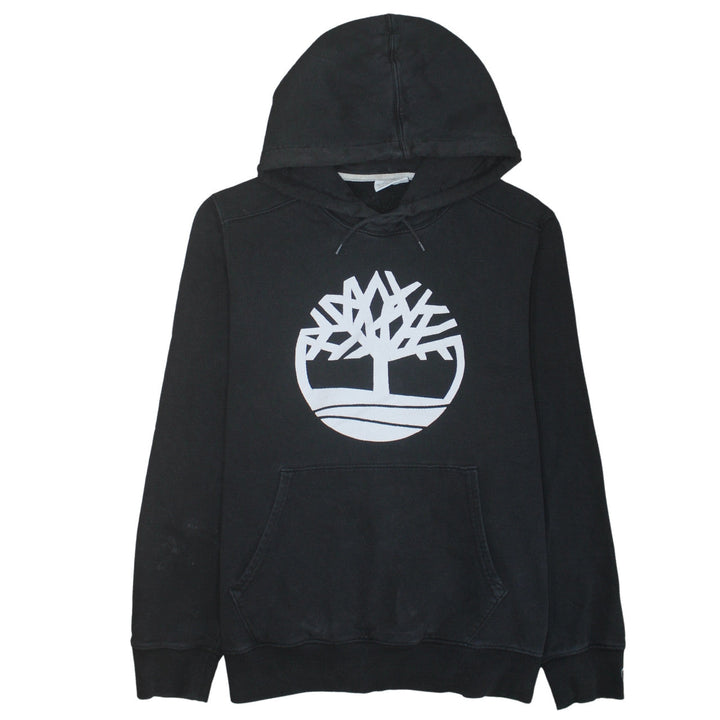 Timberland Men's Black Pullover Hoodie L Logo Outdoor Fleece