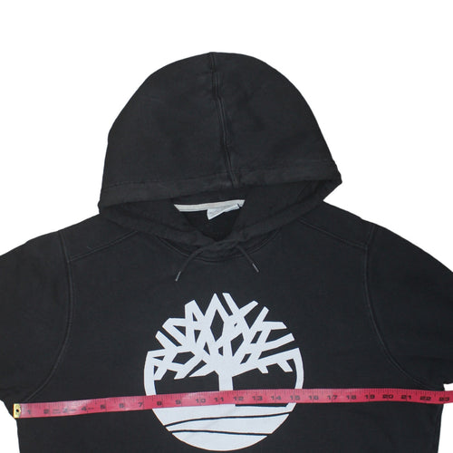 Timberland Men's Black Pullover Hoodie L Logo Outdoor Fleece