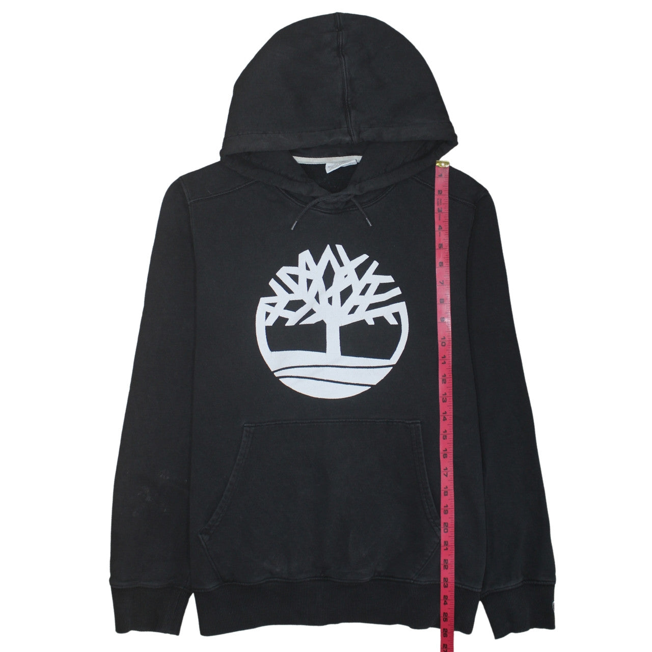 Timberland Men's Black Pullover Hoodie L Logo Outdoor Fleece