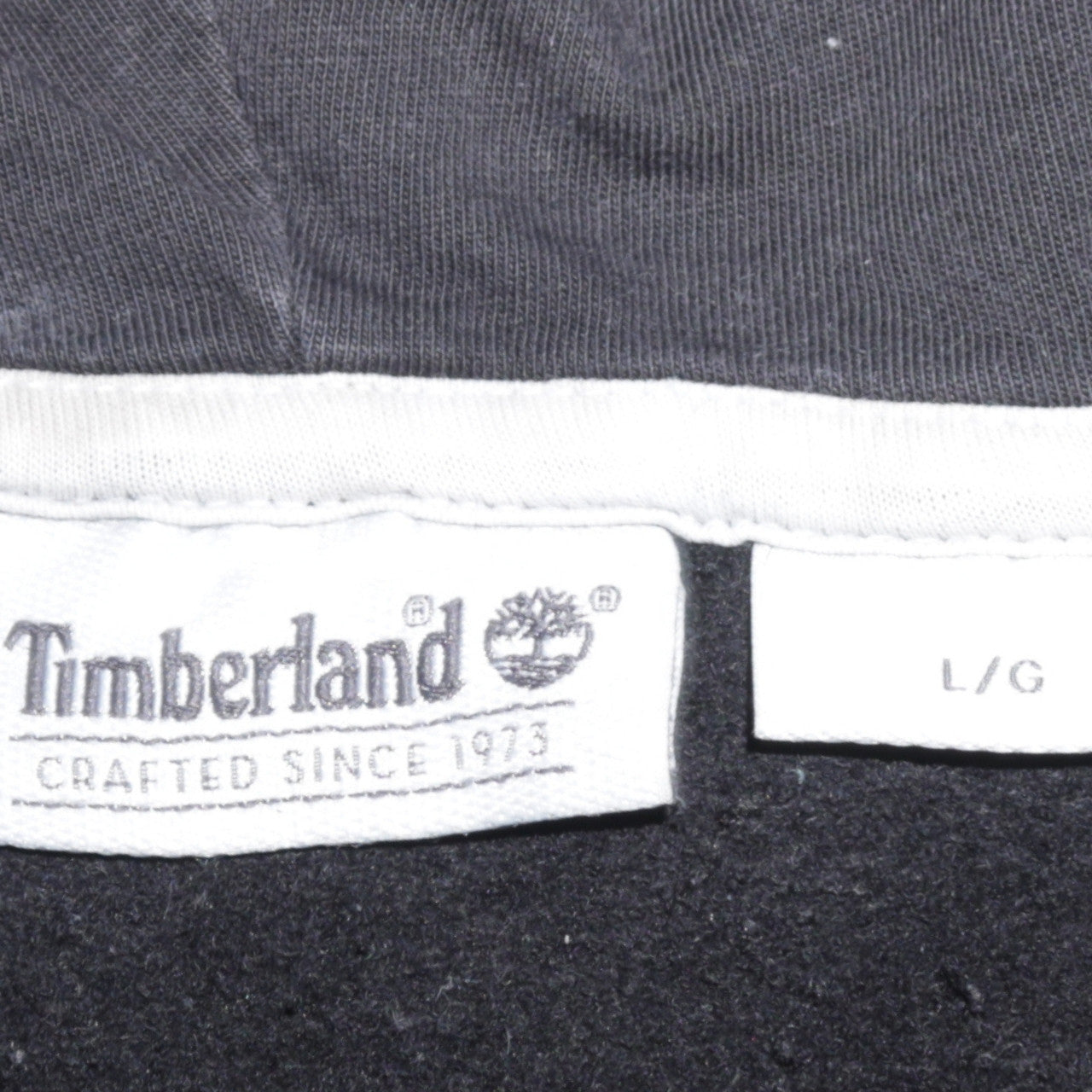 Timberland Men's Black Pullover Hoodie L Logo Outdoor Fleece