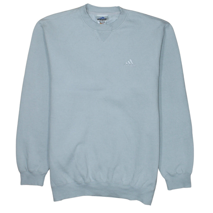 Adidas Men's Blue Crew Neck Pullover Sweatshirt Size M Vintage Sportswear