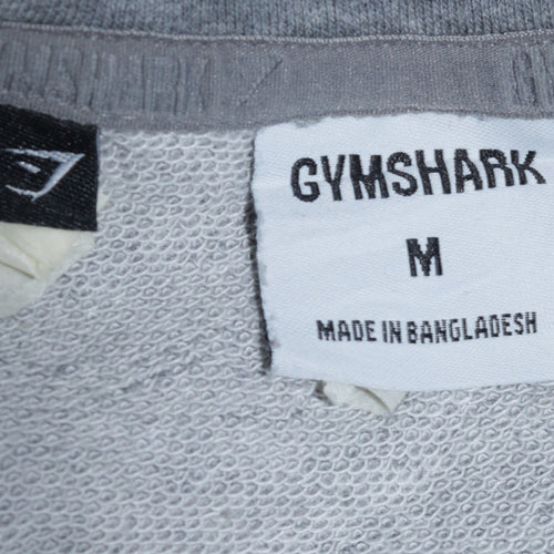Gymshark Women Grey Pullover Hoodie M Cotton Blend Activewear