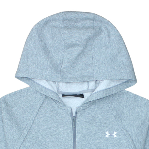 Under Armour Womens Grey Full Zip Hoodie Size L Loose Fit