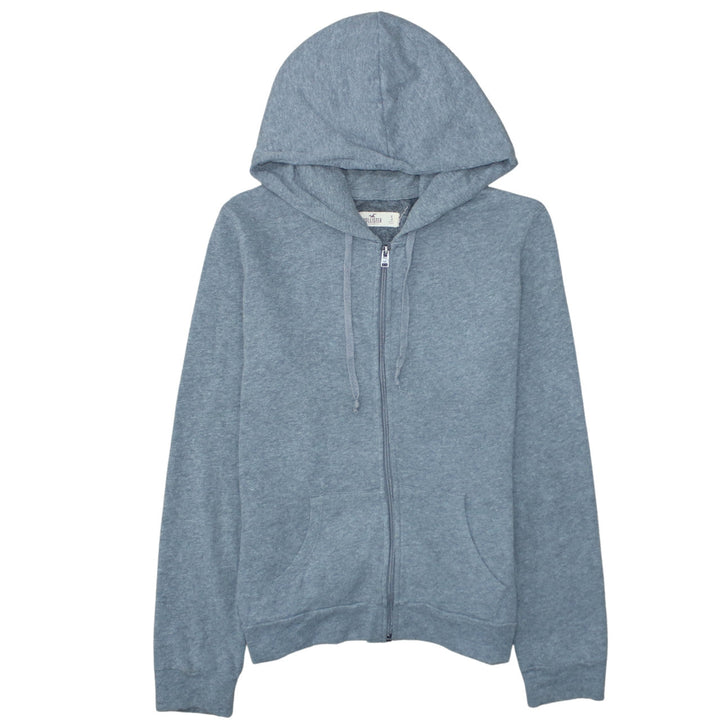 Hollister Womens Blue Full Zip Hoodie Small Cotton Blend Casual