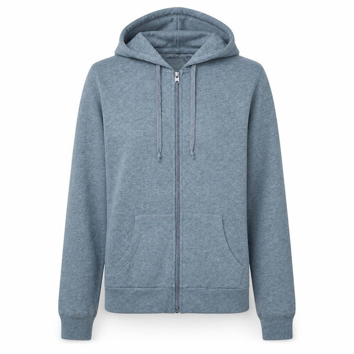 Hollister Womens Blue Full Zip Hoodie Small Cotton Blend Casual