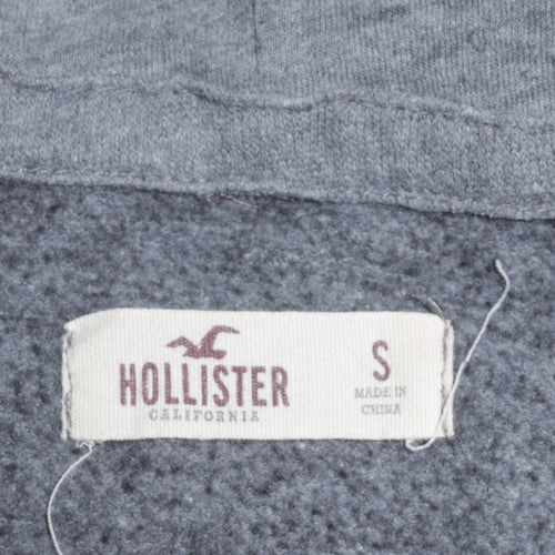 Hollister Womens Blue Full Zip Hoodie Small Cotton Blend Casual