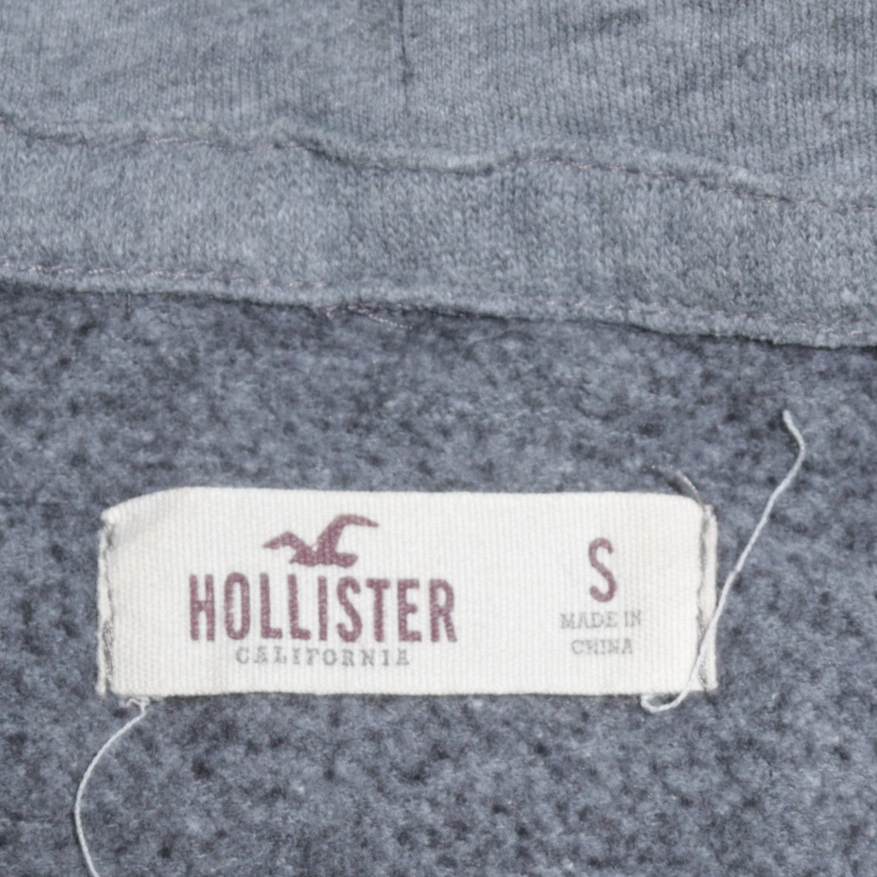 Hollister Womens Blue Full Zip Hoodie Small Cotton Blend Casual