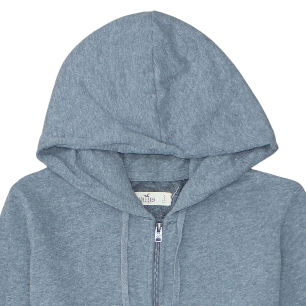 Hollister Womens Blue Full Zip Hoodie Small Cotton Blend Casual