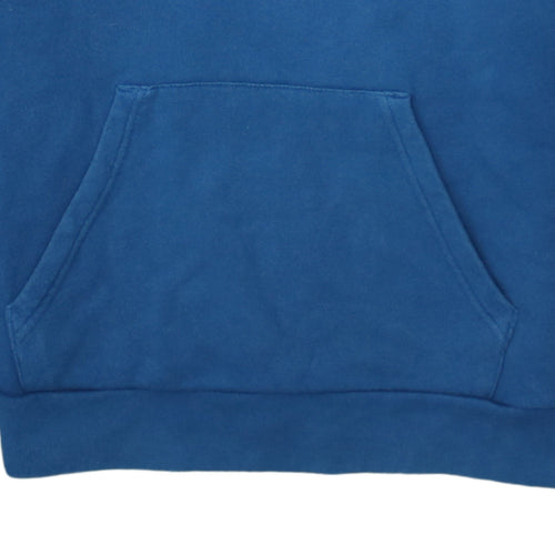 Adidas Men's Blue Pullover Hoodie S Regular Fit Logo Sportswear