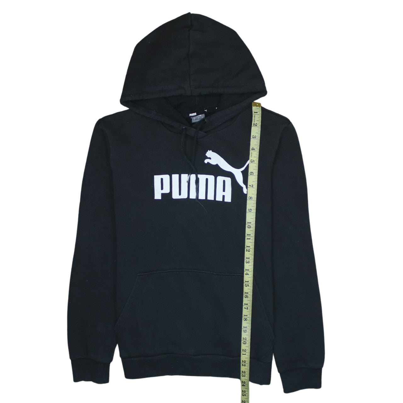 Puma Men's Black Pullover Hoodie Small Logo Fleece Sweatshirt