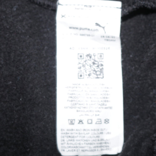Puma Men's Black Pullover Hoodie Small Logo Fleece Sweatshirt