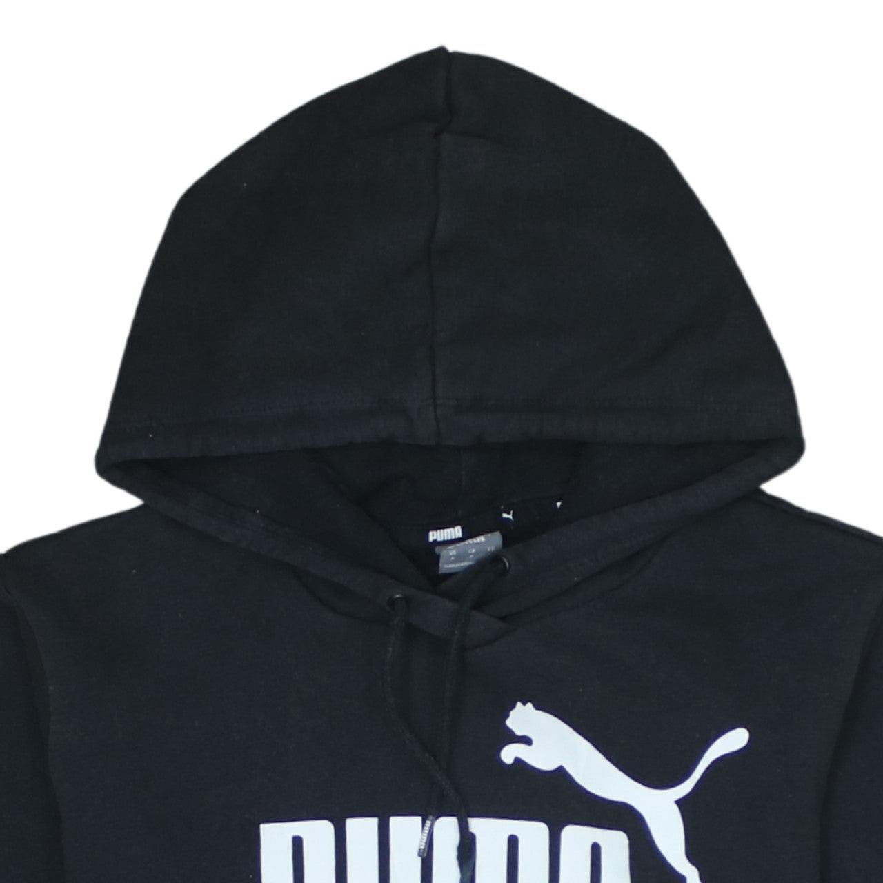 Puma Men's Black Pullover Hoodie Small Logo Fleece Sweatshirt