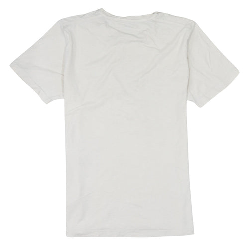 Lee Men's White Regular Fit Crew Neck Logo T-Shirt Size S
