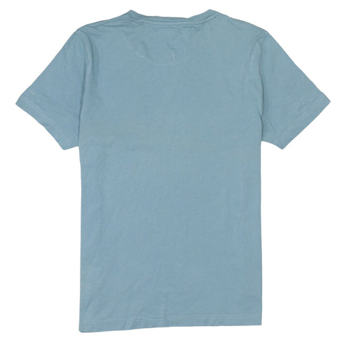 Tommy Hilfiger Men’s Blue Floral Logo Slim Fit Cotton T-Shirt Size M