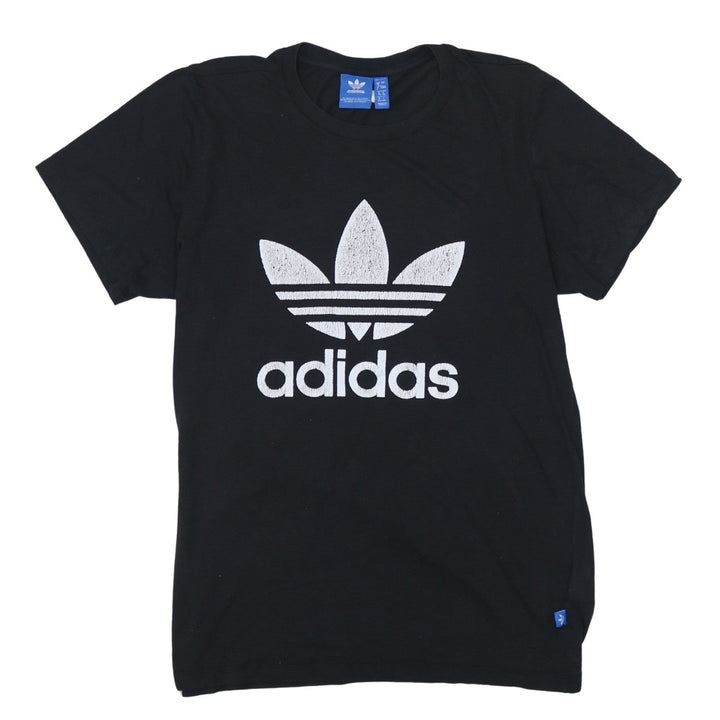 Adidas Womens Black Cotton Short Sleeve Sports T-Shirt Size S