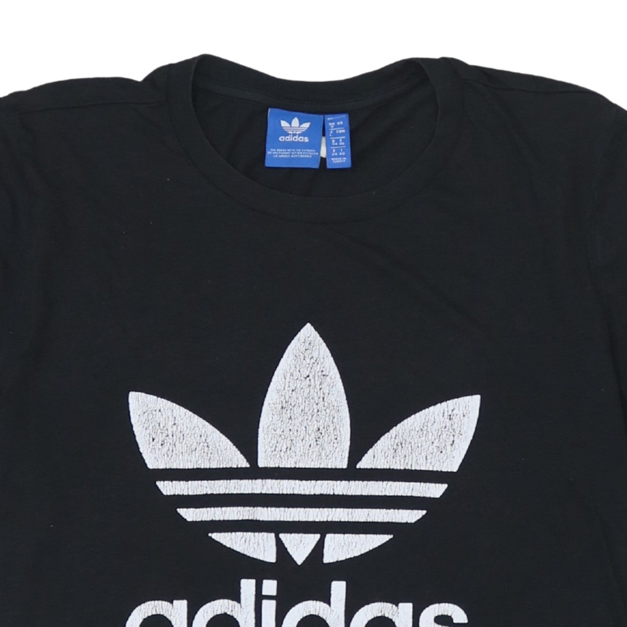Adidas Womens Black Cotton Short Sleeve Sports T-Shirt Size S