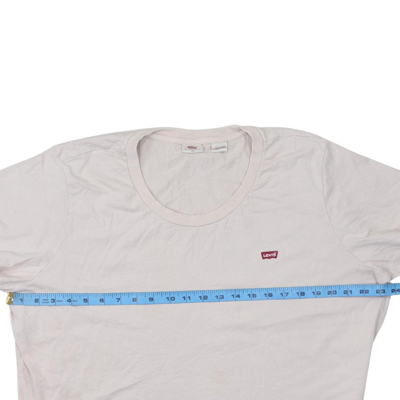 Levi's Women's Ivory Cotton Short Sleeve Crew Neck T-Shirt 2XL