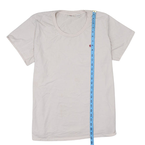 Levi's Women's Ivory Cotton Short Sleeve Crew Neck T-Shirt 2XL