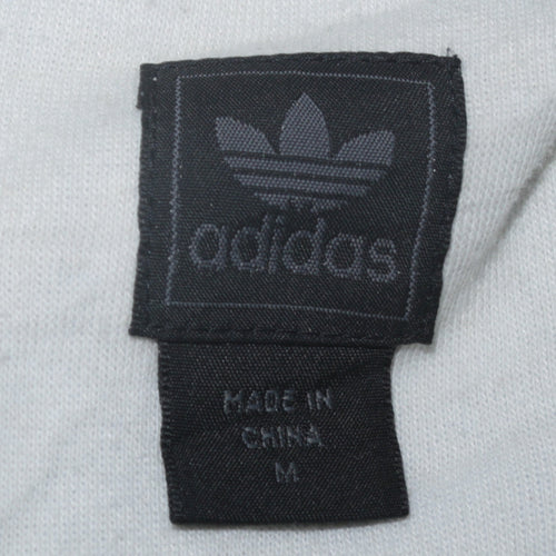 Adidas Men's Blue White Track Jacket M Regular Fit Full Zip Retro Style