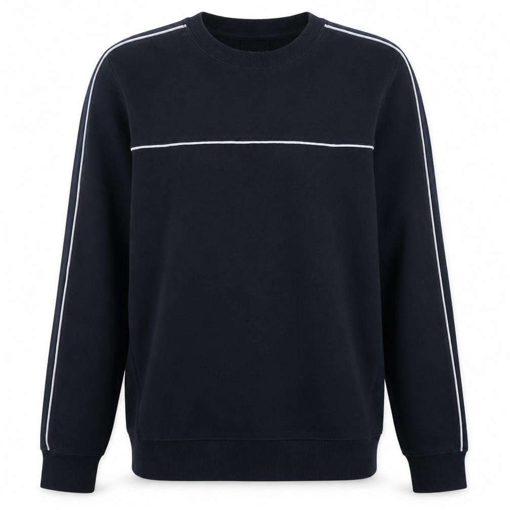 Front view of Nike men’s black l crew neck pullover sweatshirt