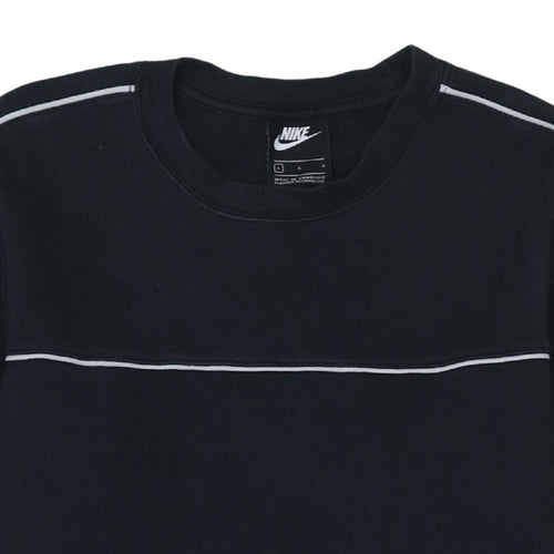 Nike Mens Black L Crew Neck Pullover Sweatshirt