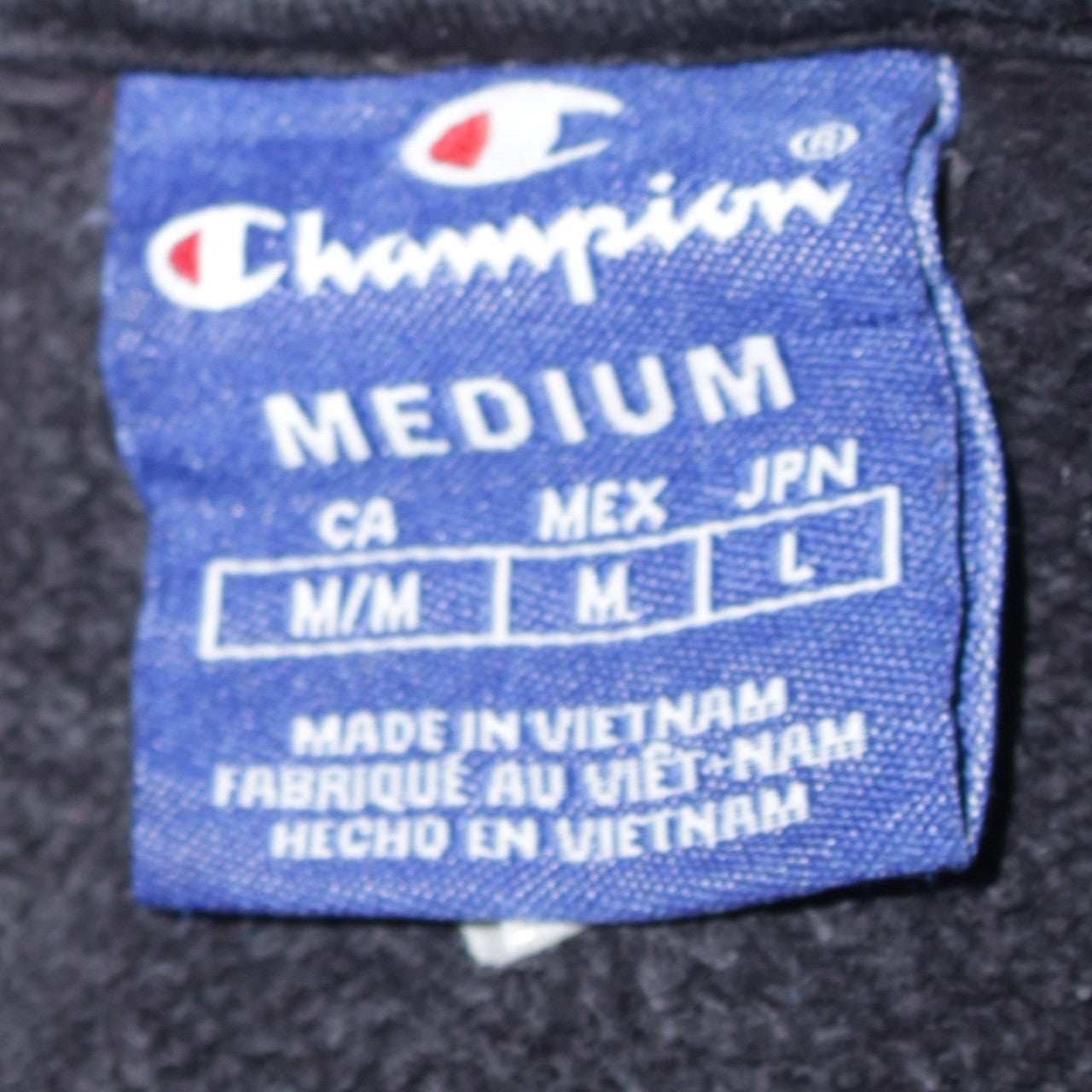 Champion Men's Black Medium Pullover Hoodie Embroidered Logo