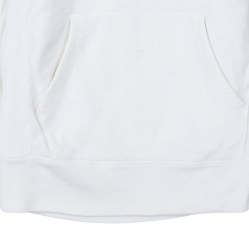 Champion Womens White Reverse Weave Hoodie Medium Pullover Cotton Blend