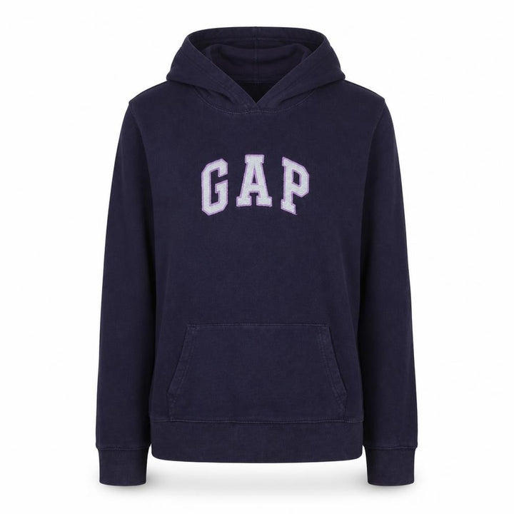 Gap Womens Navy Blue Pullover Hoodie Size L Cotton Blend