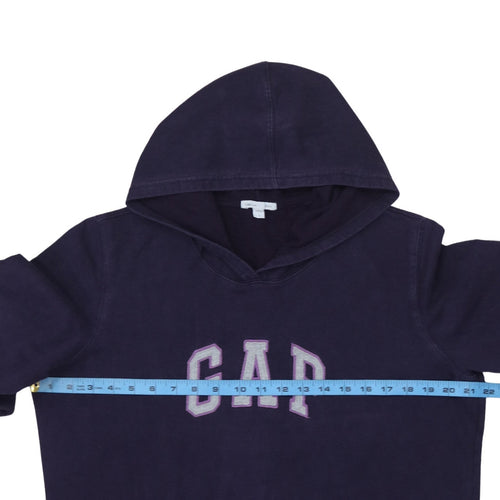GAP Womens Navy Blue Pullover Hoodie Size L Cotton Blend