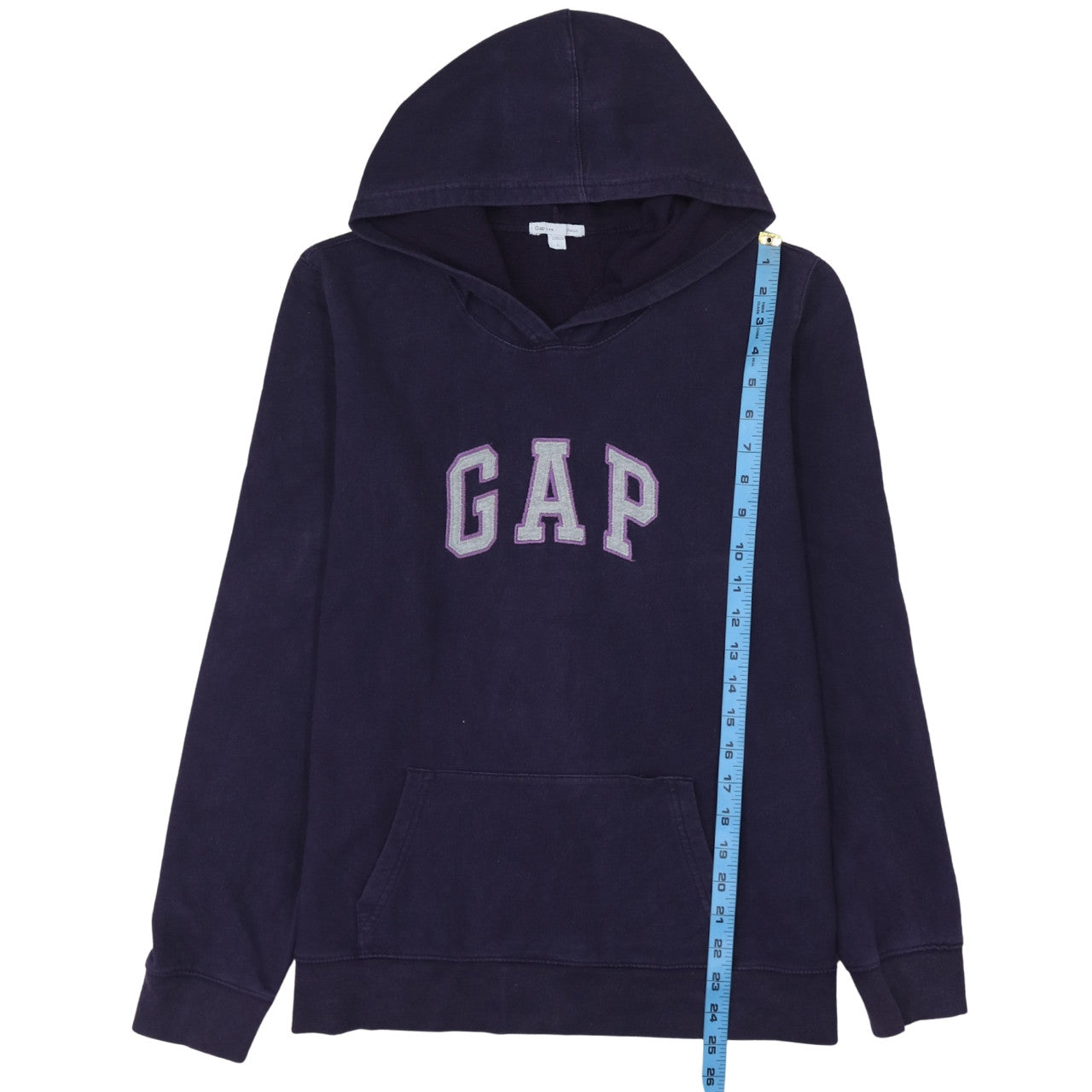 GAP Womens Navy Blue Pullover Hoodie Size L Cotton Blend