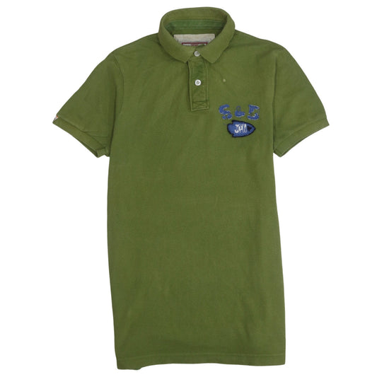 Superdry Men's Green XL Vintage Embroidered Polo Shirt