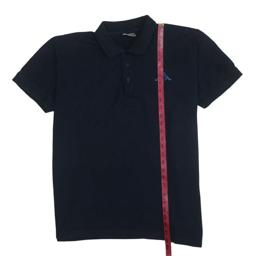 Kappa Men's Black 2XL Cotton Short Sleeve Polo Shirt