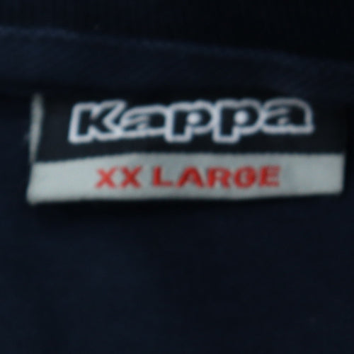 Kappa Men's Black 2XL Cotton Short Sleeve Polo Shirt