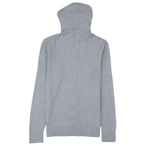 Tommy Hilfiger Men Grey Full Zip Luxury Cotton Hoodie Size L