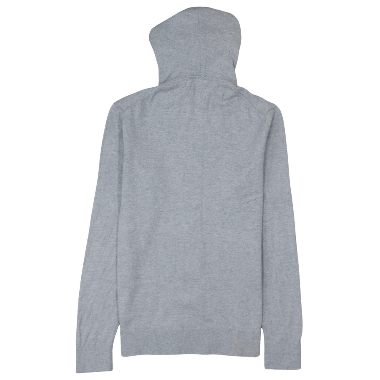 Tommy Hilfiger Men Grey Full Zip Luxury Cotton Hoodie Size L
