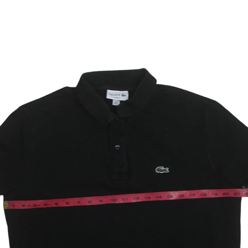 Lacoste Men's Black Slim Fit Cotton Polo Shirt XL