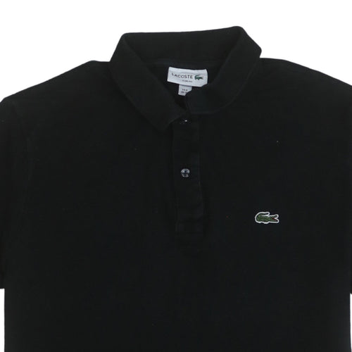 Lacoste Men's Black Slim Fit Cotton Polo Shirt XL