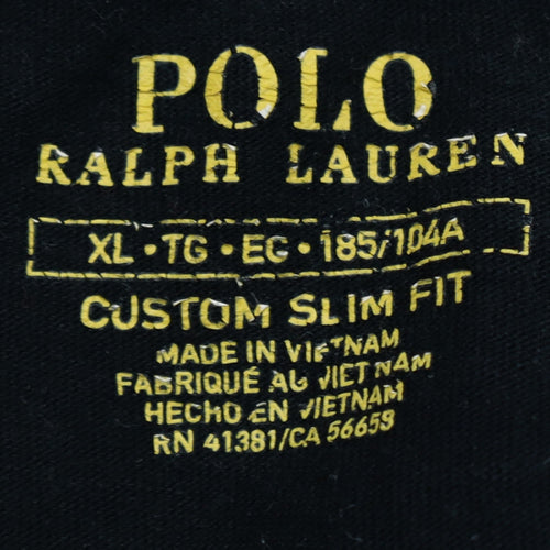 Polo Ralph Lauren Men's Black Custom Slim Fit Cotton T-Shirt XL