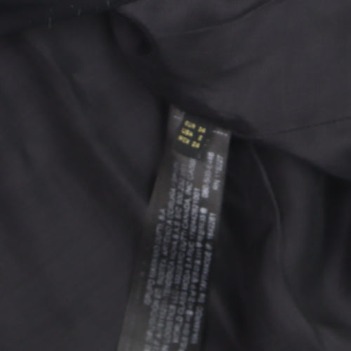 Massimo Dutti Womens Black Wool Blazer Jacket Size 12