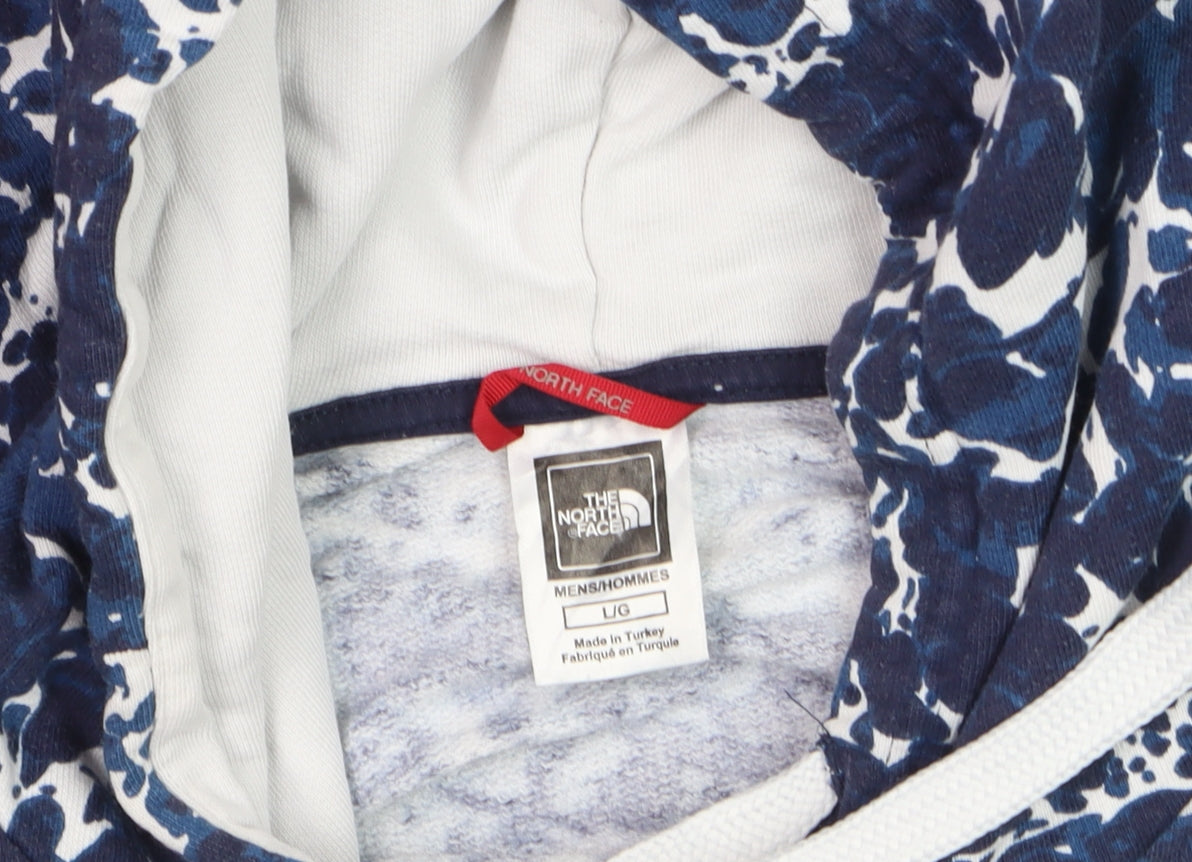 The North Face Men's Blue Pullover Hoodie L Outdoor Cotton