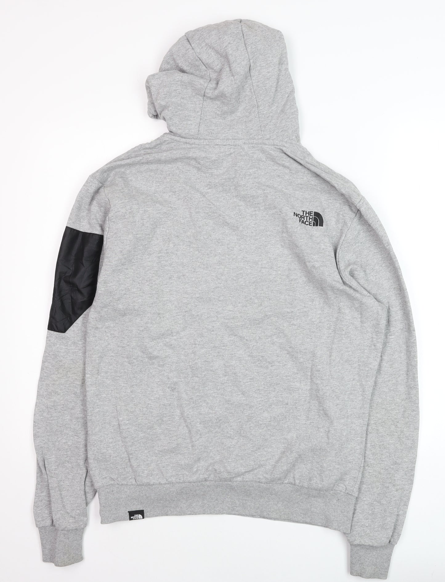 The North Face Men's Grey Pullover Hoodie M Regular Fit Logo Design