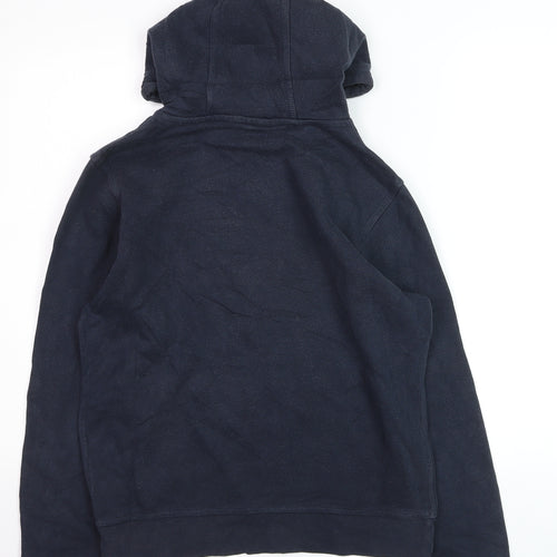 Nike Boys Navy Blue Pullover Hoodie Small Cotton Blend Long Sleeve