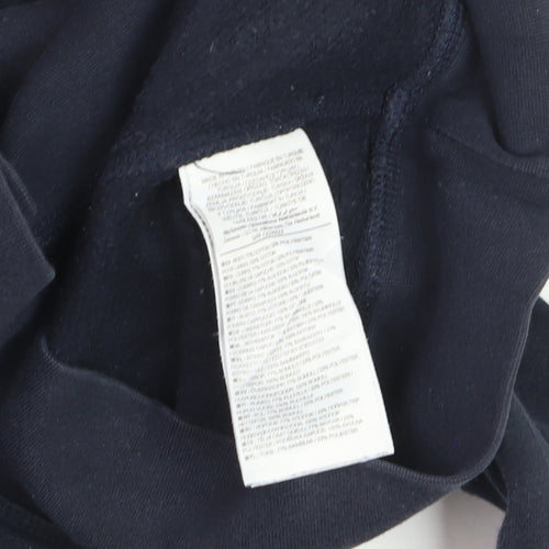 Nike Boys Navy Blue Pullover Hoodie Small Cotton Blend Long Sleeve